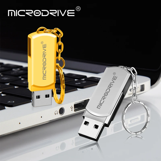 USB Флешка металлическая 32GB для компьютера 32ГБ Microdrive Золотистый - Фото 6 USB Флешка металлическая 32GB для компьютера 32ГБ Microdrive Золотистый - изображение 6