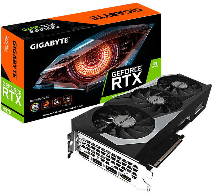 Видеокарта Gigabyte PCI-Ex GeForce RTX 3070 Gaming OC 8GB GDDR6
