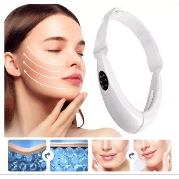 Микротоковый массажер для подбородка Massager V - Face Beauty Meter HY-18 для подтяжки второго подбородка, 5 режимов, 8 уровней интенсивности, белый - изображение 8