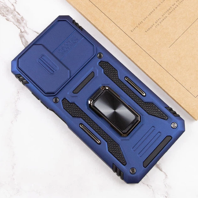 Удароміцний чохол Camshield Army Ring Xiaomi Redmi 9A Синій / Navy Без бренду - зображення 5
