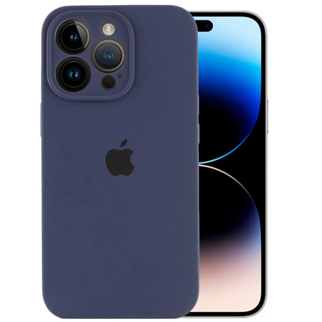 Чехол Silk Full Camera Protective (AA) для Apple iPhone 14 Pro Max (6.7") Темно-синий / Midnight blue Без бренда - изображение 5