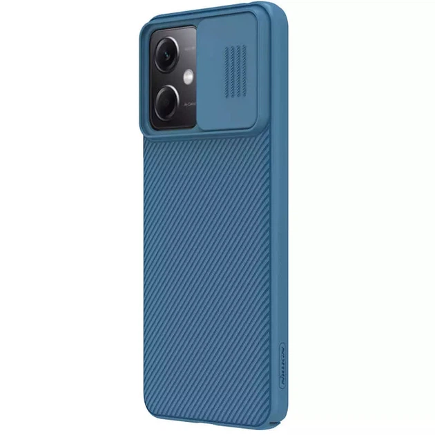Карбонова накладка Nillkin Camshield (шторка на камеру) для Xiaomi Poco X5 5G / Redmi Note 12 5G Синій / Blue - зображення 3