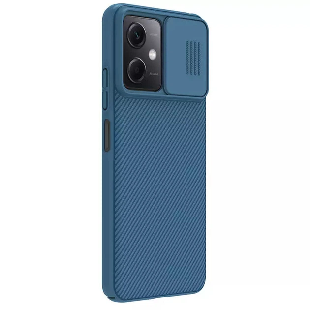 Карбонова накладка Nillkin Camshield (шторка на камеру) для Xiaomi Poco X5 5G / Redmi Note 12 5G Синій / Blue - зображення 5