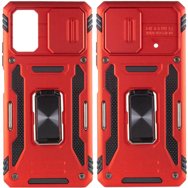 Удароміцний чохол Camshield Army Ring Xiaomi Poco F5 / Note 12 Turbo Червоний / Red Без бренду - Фото 4 Удароміцний чохол Camshield Army Ring Xiaomi Poco F5 / Note 12 Turbo Червоний / Red Без бренду - зображення 4