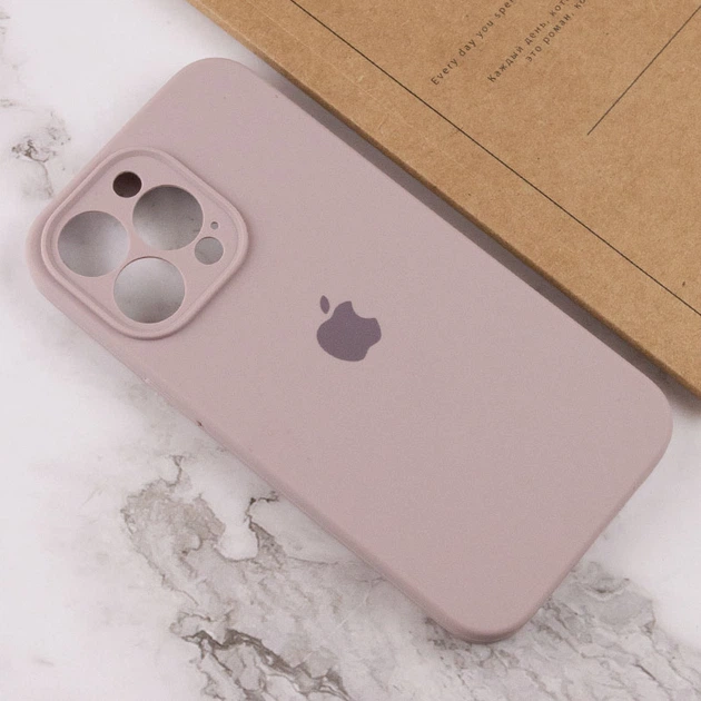 Чехол Silicone Case Full Camera Protective (AA) для Apple iPhone 14 Pro Max (6.7") Серый / Lavender Без бренда - изображение 4