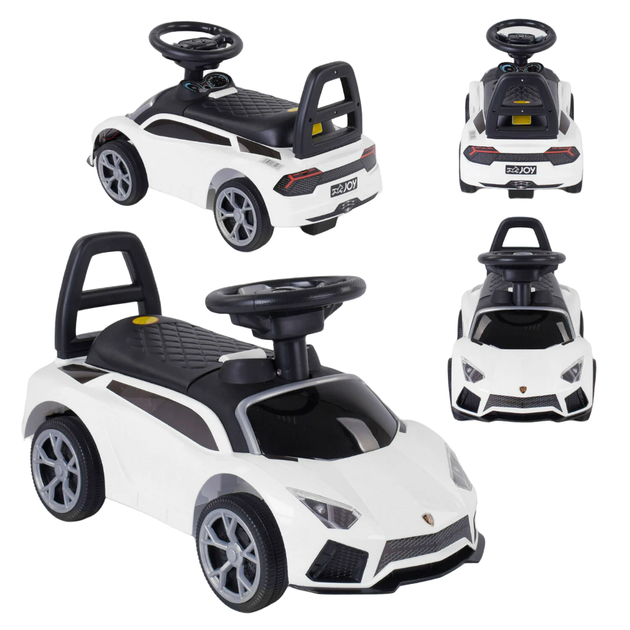 Толокар машинка каталка музыкальная JOY Lamborghini Белый - Фото 1 Толокар машинка каталка музыкальная JOY Lamborghini Белый - изображение 1