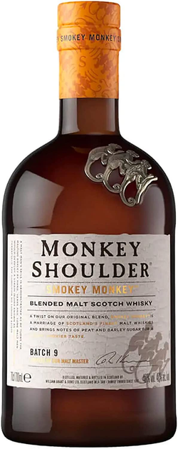 Виски Monkey Shoulder Smokey 0.7 л 40% (5010327655628) – фото, отзывы ...