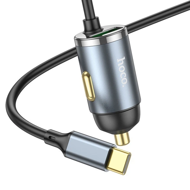 Автомобильное зарядное устройство в прикуриватель Hoco NZ7L |1USB, 20W/3A, PD/QC| c кабелем Type-C 1.2м - Фото 3 Автомобильное зарядное устройство в прикуриватель Hoco NZ7L |1USB, 20W/3A, PD/QC| c кабелем Type-C 1.2м - изображение 3