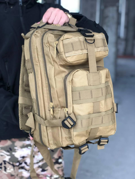 Тактический рюкзак 25 л. 3p attack tactical 25 л. койот / маленький армейский военный, военный рюкзак - изображение 2