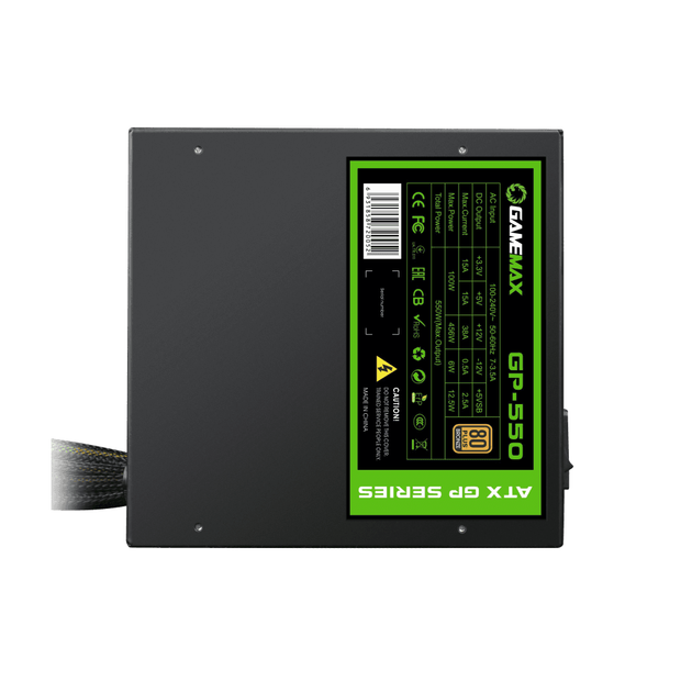 Коробочный блок питания ATX GameMax GP-550 APFC 12В Черный - изображение 6