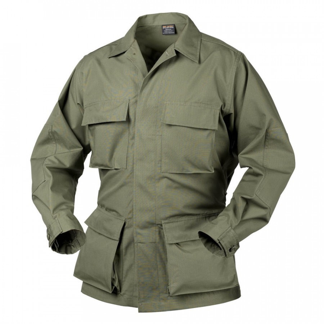 Китель (Бавовна, Ріпстоп) BDU - Cotton Ripstop Helikon-Tex Olive Green XL/Long Тактичний чоловічий - зображення 1