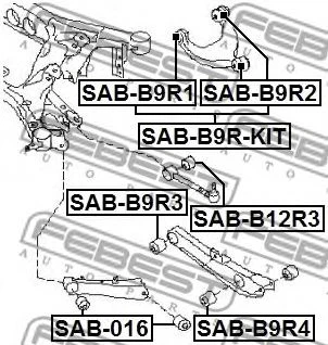 Сайлентблок підвіски Febest (SABB9R1) - зображення 2