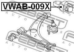 Сайлентблок підвіски Febest (VWAB009X) - зображення 2