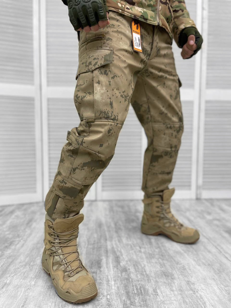 Тактичні штани мультикам COMBAT L sand - зображення 1