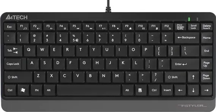 Клавіатура дротова A4Tech FK11 Fstyler Compact Size USB Grey (4711421953313) - зображення 1