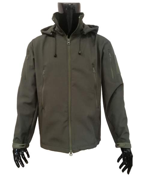 Куртка тактическая Soft shell олива с микрофлисом р. S - изображение 1