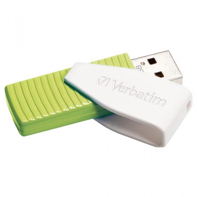 USB флеш накопитель Verbatim 32GB STORE'N'GO SWIVEL GREEN USB 2.0 (49815) - изображение 3