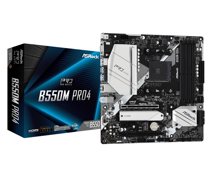 Материнська плата ASRock B550M Pro4 Socket AM4 (B550M Pro4) - изображение 4