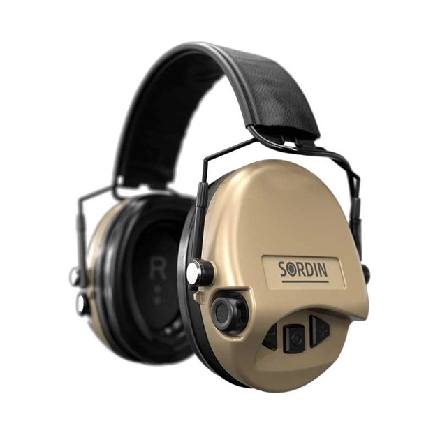 Професійні активні тактичні навушники Sordin Supreme MIL AUX SFA Slim HB PVC Койот 74508-05-S - зображення 1
