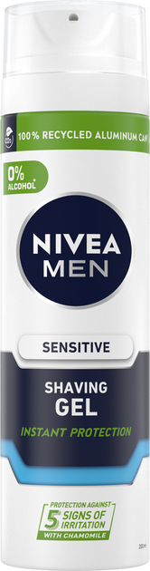 Гель для гоління NIVEA MEN Instant Protection для чутливої шкіри 200 мл (5025970023243/4006000051826) - зображення 1