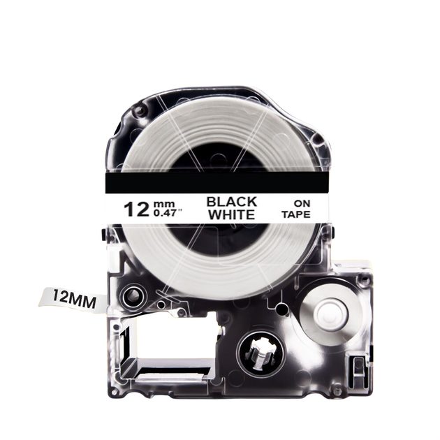 Картридж Epson LabelWorks LС4WBN 12 мм черный/белый, лента ламинированная - Фото 1 Картридж Epson LabelWorks LС4WBN 12 мм черный/белый, лента ламинированная - изображение 1