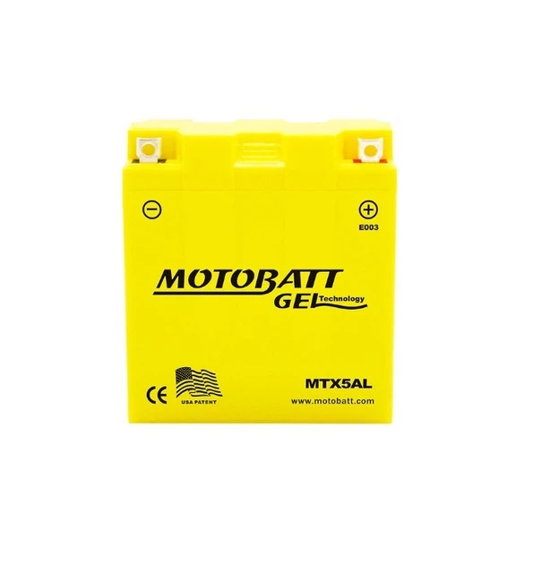 Акумулятор гелевий Motobatt MTX5AL GEL 12V 5Аh 119.5x60x131, (-/+), 85 А, вес 2,1кг (YB5L-B,12N5-3B) - зображення 3