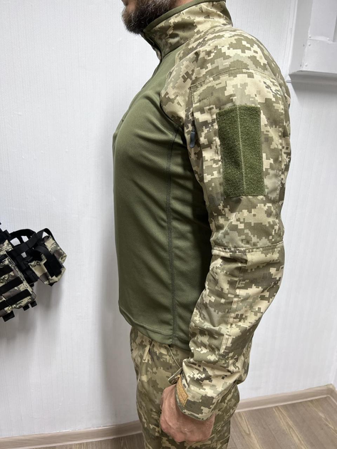 Тактическая кофта рубашка убакс ubacs мужская армейская боевая военная для ВСУ размер 5XL 68-70 цвет пиксель - изображение 2