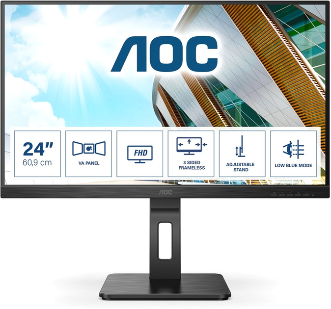 Монітор 23.8" AOC 24P2QM - зображення 1