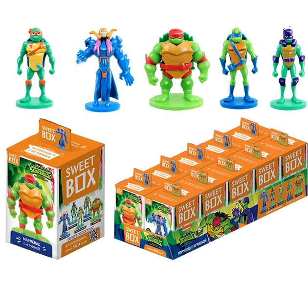 Черепашки Ниндзя коробочка с игрушкой и мармеладом Свитбокс Sweet