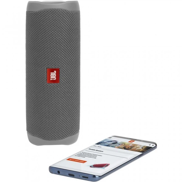 Акустическая система JBL Flip 5 Grey (JBLFLIP5GRY) - Фото 6 Акустическая система JBL Flip 5 Grey (JBLFLIP5GRY) - изображение 6