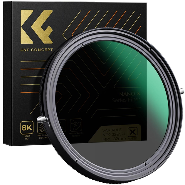 ND + поляризационный фильтр 2в1 K&F Concept CPL + Nd2-32 67мм – фото ...