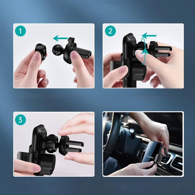 Автомобільний бездротовий зарядний пристрій Choetech (T201-F) + магнітні наконечники - зображення 8