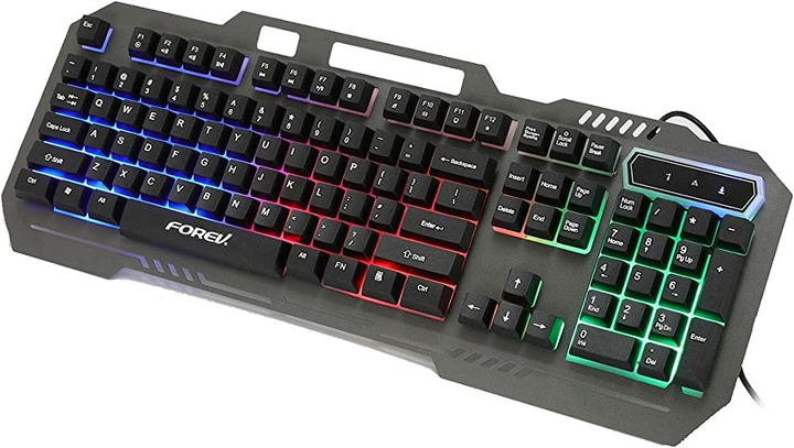 Ігрова клавіатура дротова FOVEV FV-Q307 USB з RGB підсвічуванням - зображення 4