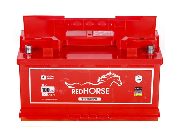 Аккумулятор автомобильный 6СТ-100Ач R+ 850A, RED HORSE Украина - изображение 2