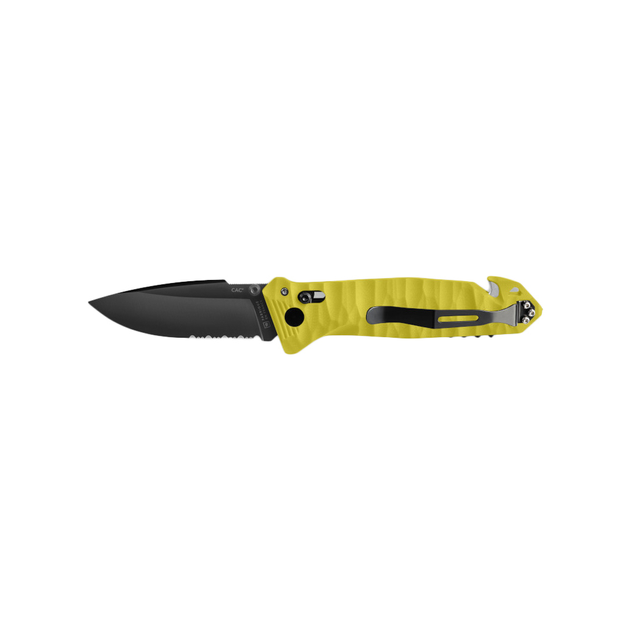 Нож Outdoor CAC Nitrox Serrator PA6 Yellow (11060112) - изображение 1