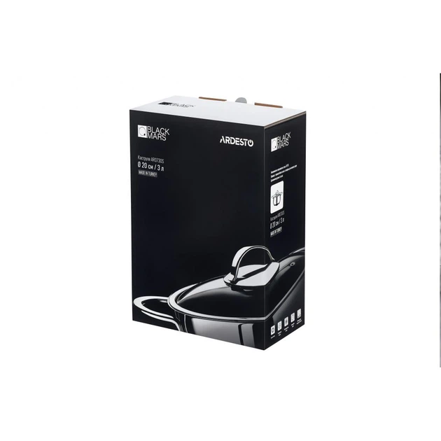 Кастрюля Ardesto Black Mars с крышккой 3,0 л (AR0730S) - Фото 7 Кастрюля Ardesto Black Mars с крышккой 3,0 л (AR0730S) - изображение 7