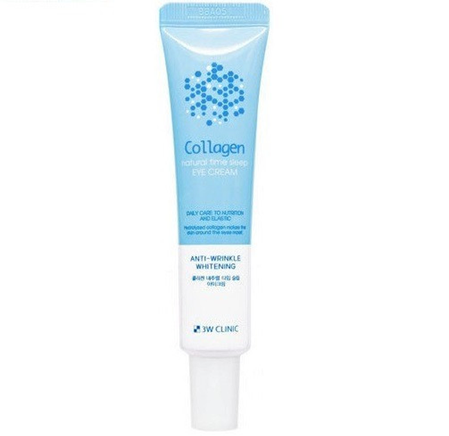Ночной крем для век с коллагеном 3W Clinic Collagen Natural Time Sleep ...