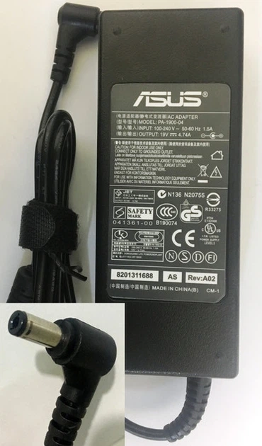 Зарядка (СЗУ) ноутбука Asus 19V/4,74A 90W 5.5*2.5 Black - изображение 2
