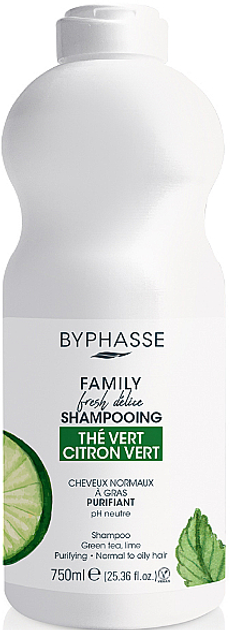 Шампунь для нормальных волос с лаймом и зеленым чаем - Byphasse Family ...