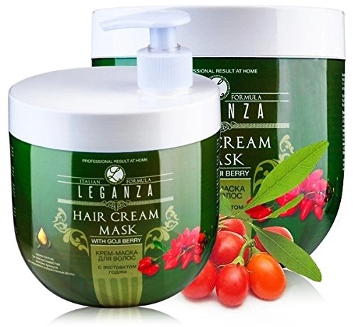 Крем-маска для волосся з екстрактом годжі Leganza Cream Hair Mask With Extract Of Goji Berry (з дозатором) 1000ml (243289-163888) - Фото 3 Крем-маска для волосся з екстрактом годжі Leganza Cream Hair Mask With Extract Of Goji Berry (з дозатором) 1000ml (243289-163888) - зображення 3