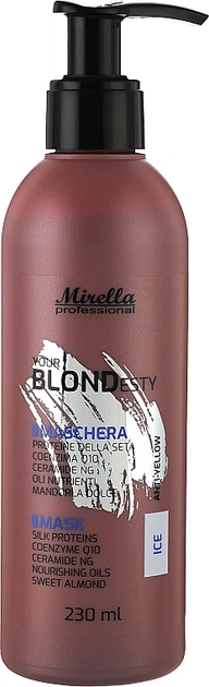Маска для ледяных оттенков волос - Mirella Ice Your Blondesty Mask *230ml (1138325-174228) - Фото 1 Маска для ледяных оттенков волос - Mirella Ice Your Blondesty Mask *230ml (1138325-174228) - изображение 1