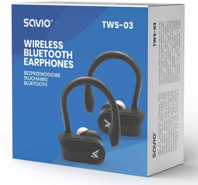 Słuchawki Savio TWS-03 Czarne - obraz 5