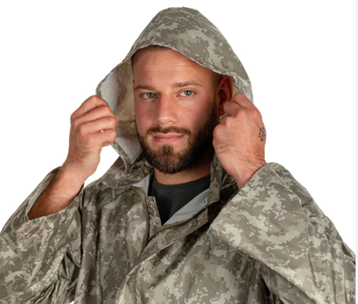 Куртка непромокна тактична піксель M Mil-Tec REGENANZUG AT-DIGITAL (10625070-903-M-2) - изображение 2