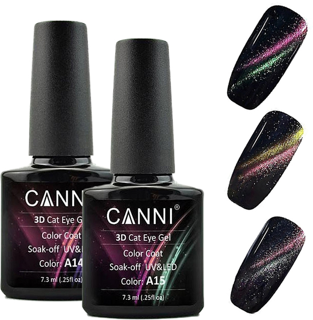 Гель-лак "Кошачий глаз" Canni 3D Top Coat Cat Eye А13 (7.3 мл) (733342 ...