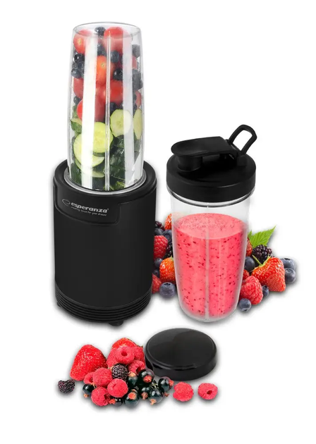 Фітнес блендер для смузі Esperanza Nutri Shot 6W1 EKM029 700 W чорний - зображення 2