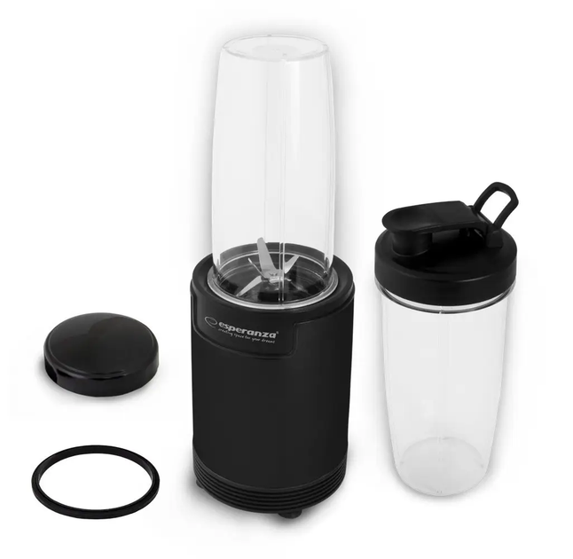 Фітнес блендер для смузі Esperanza Nutri Shot 6W1 EKM029 700 W чорний - зображення 3
