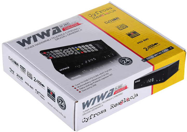 Tuner WIWA H.265 (DVB-T, HEVC/H.265, MPEG-4 AVC/H.264) 2790Z - obraz 2