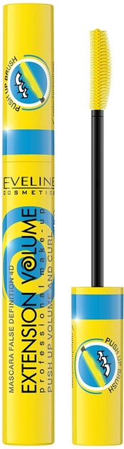 Тушь Eveline Cosmetics Extension Volume 4D False Definition Push Up Volume and Curl Black (10 мл) (759038-926639-2) - Фото 1 Тушь Eveline Cosmetics Extension Volume 4D False Definition Push Up Volume and Curl Black (10 мл) (759038-926639-2) - изображение 1