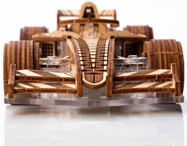 3D пазл Механический Veter Models Racer V3 гоночный болид деревянный конструктор - изображение 4
