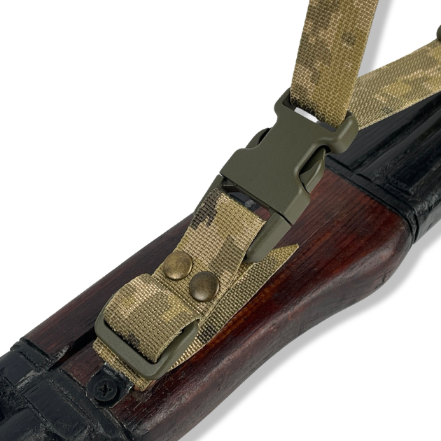 Ремінь збройовий триточковий з широким наплічнеком Ragnarok Мультикам Піксель - зображення 2